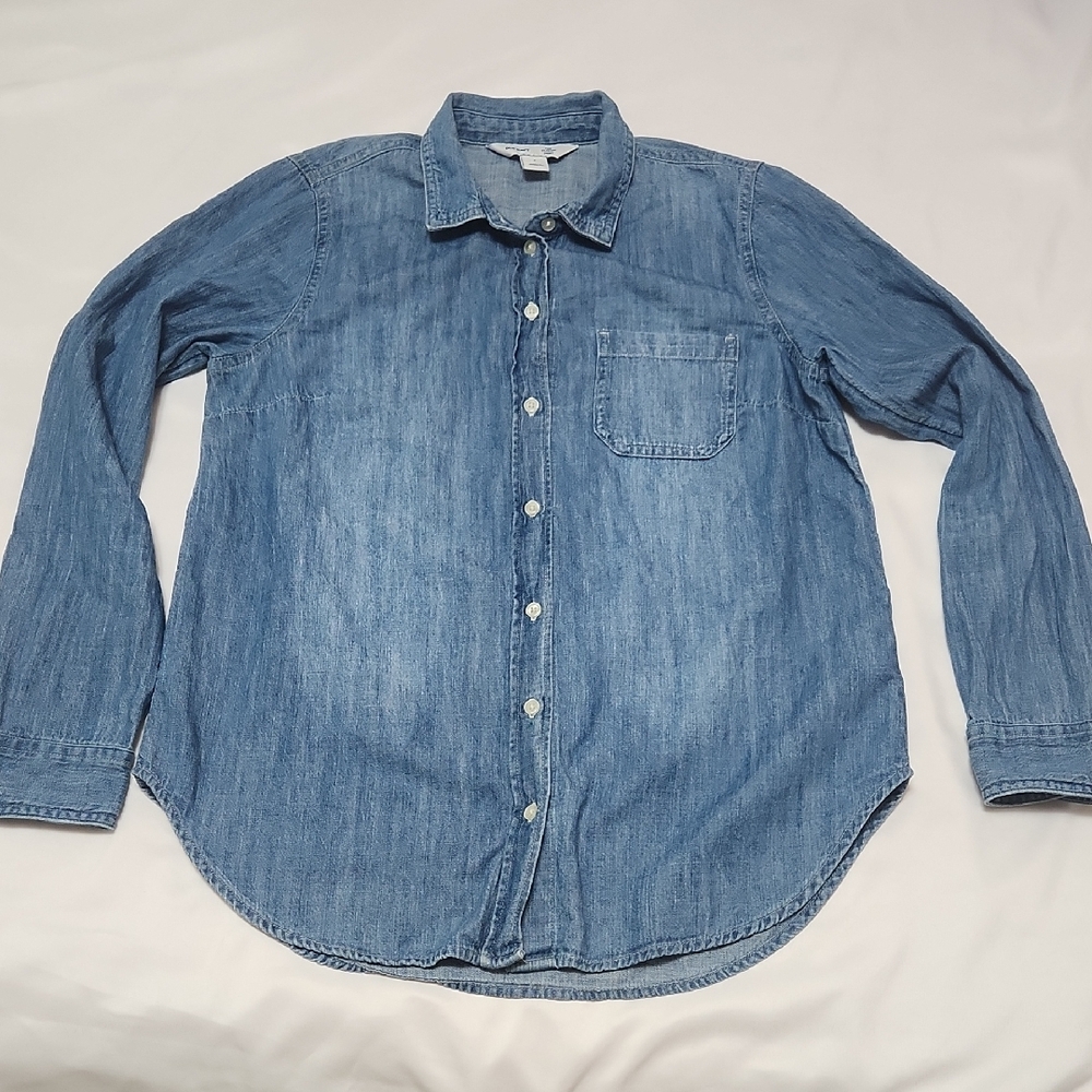 Old Navy "The Classic Shirt" in Blue | Long Sleeve Button-Down | Women’s Size S - Picture 11 of 13